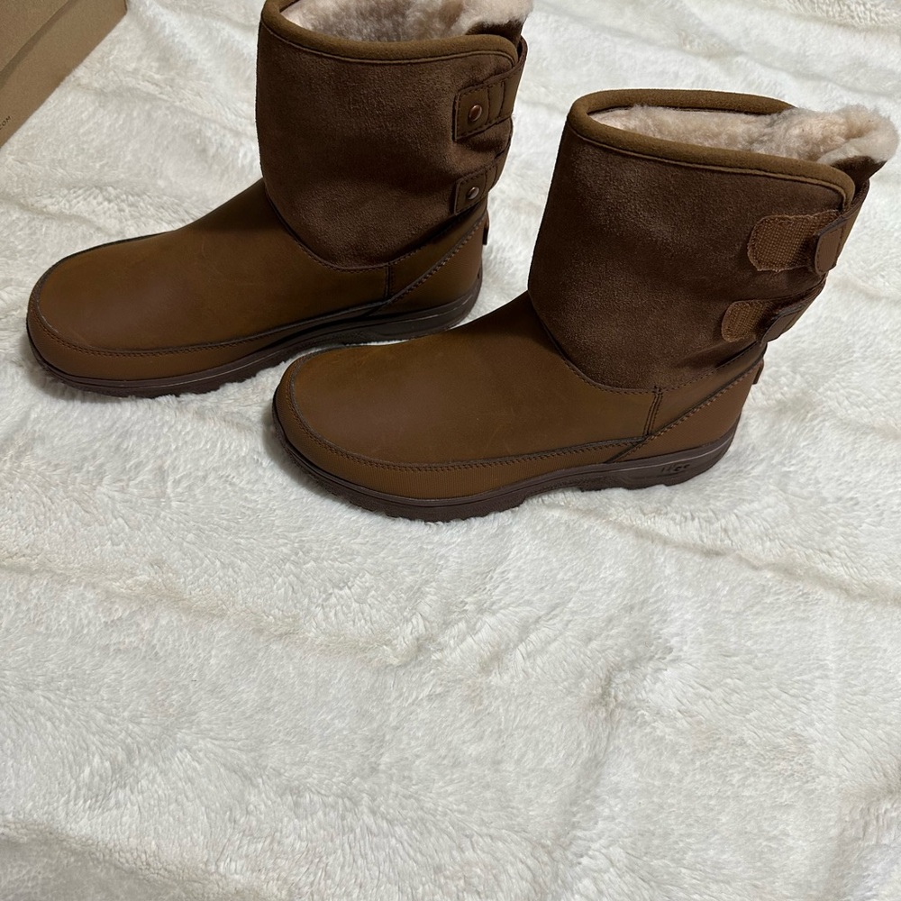 UGG Tan Shearling-Lined Boots